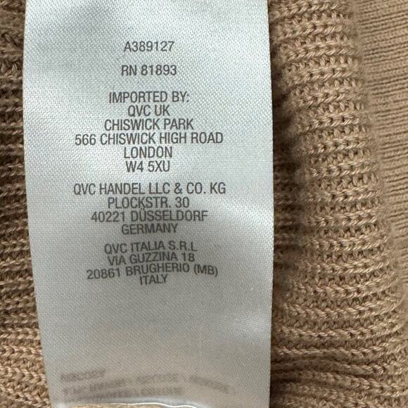 Isaac Mizrahi Live! Tan Button Down Cardigan Women’s Large - Picture 7 of 7